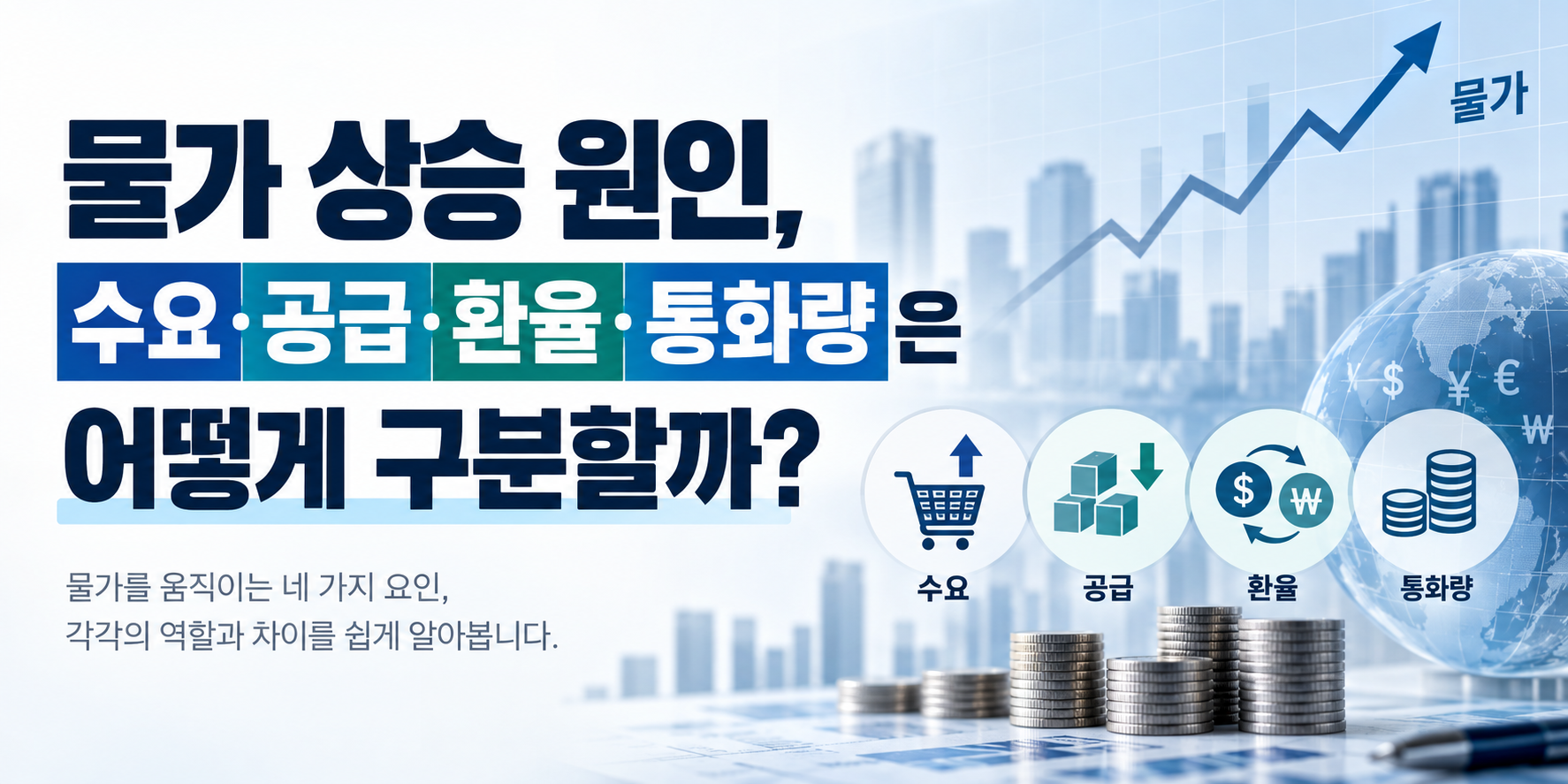 물가 상승 원인, 수요&middot;공급&middot;환율&middot;통화량은 어떻게 구분할까?