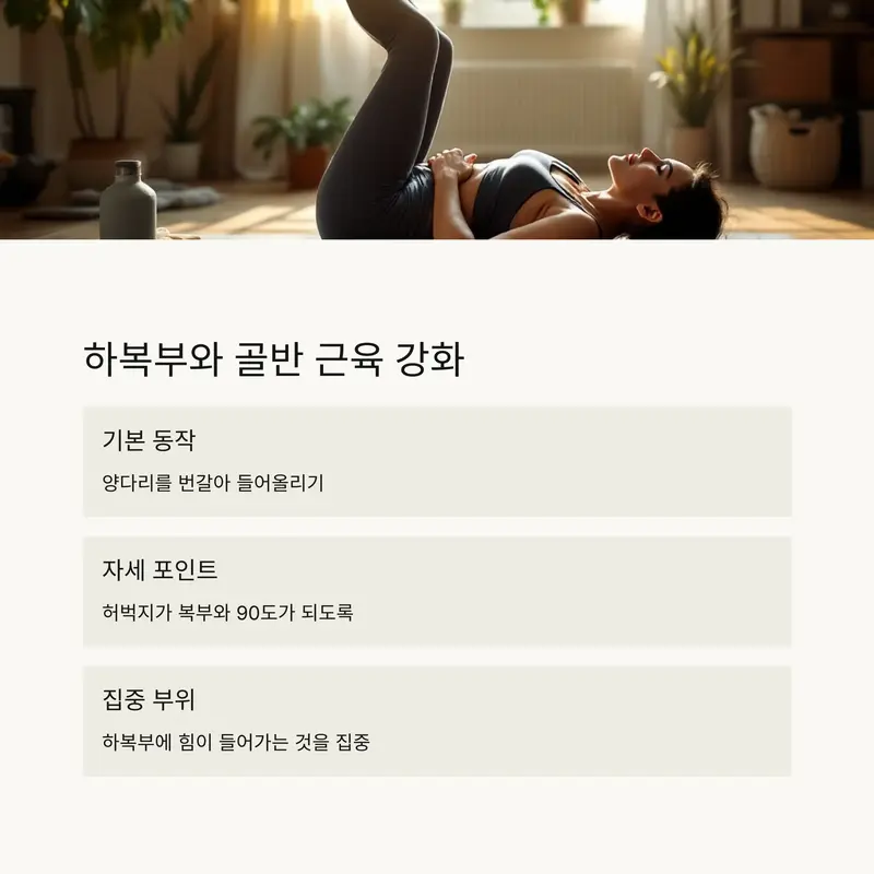 하복부와 골반 사이 근육 강화 운동