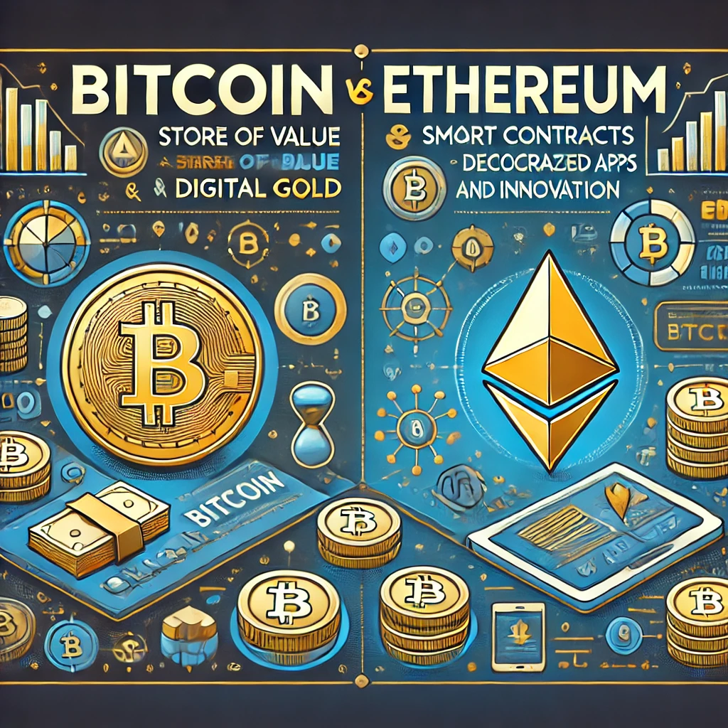 비트코인과 이더리움 두 암호화폐의 차이점