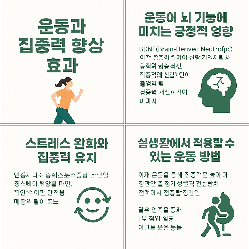 운동과 집중력 향상 효과
