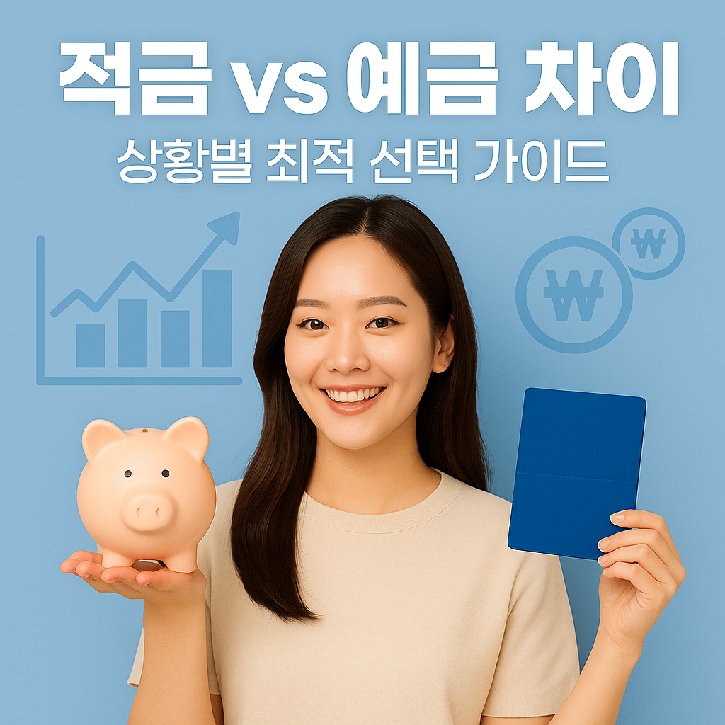 적금 vs 예금 차이|상황별 최적 선택 가이드