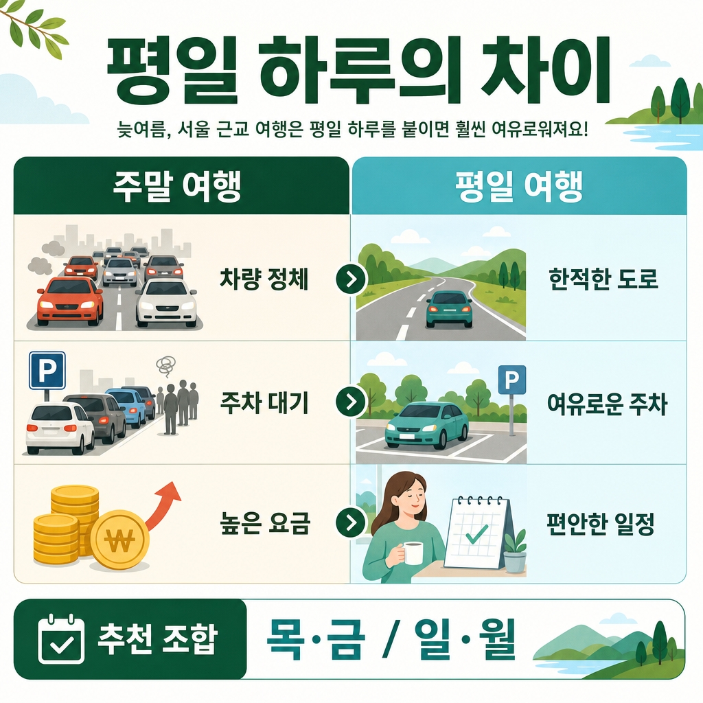 평일 하루 추가하면 달라지는 것