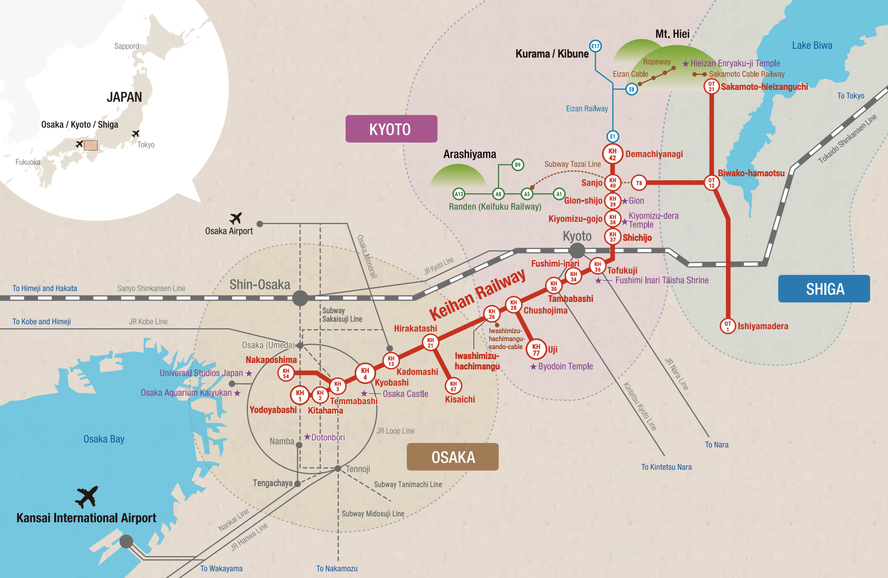 게이한 전철 노선도