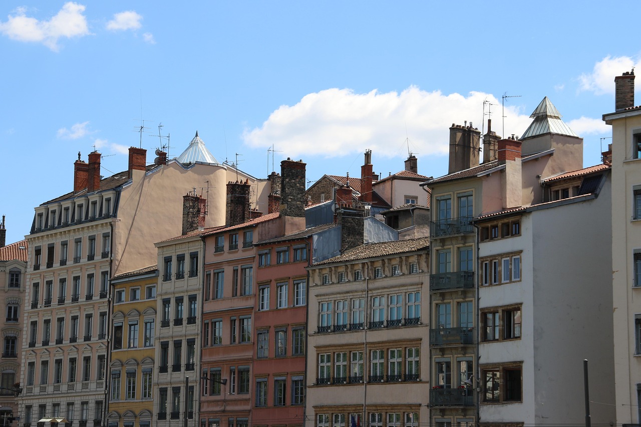 리옹의 도시풍경 사진