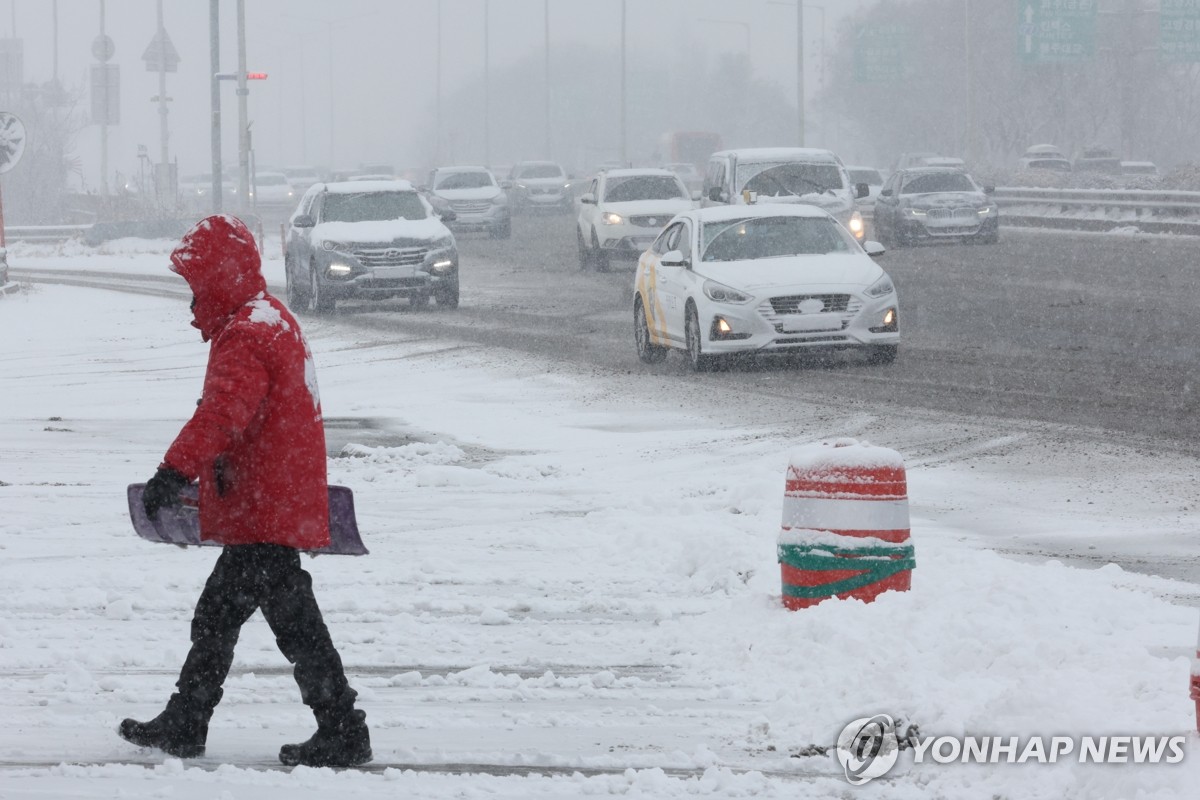 폭설이 내린 사진
