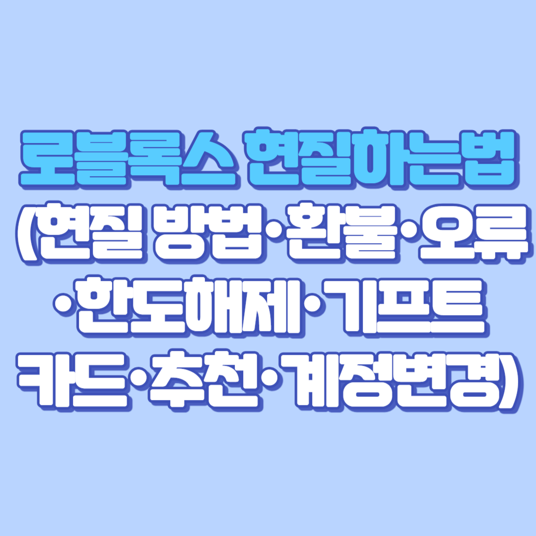 로블록스 현질하는법 총정리 (현질 방법·환불·오류·한도해제·기프트카드·추천·계정변경)