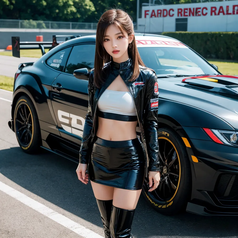 Stable diffusion AI Picture-Racing girl