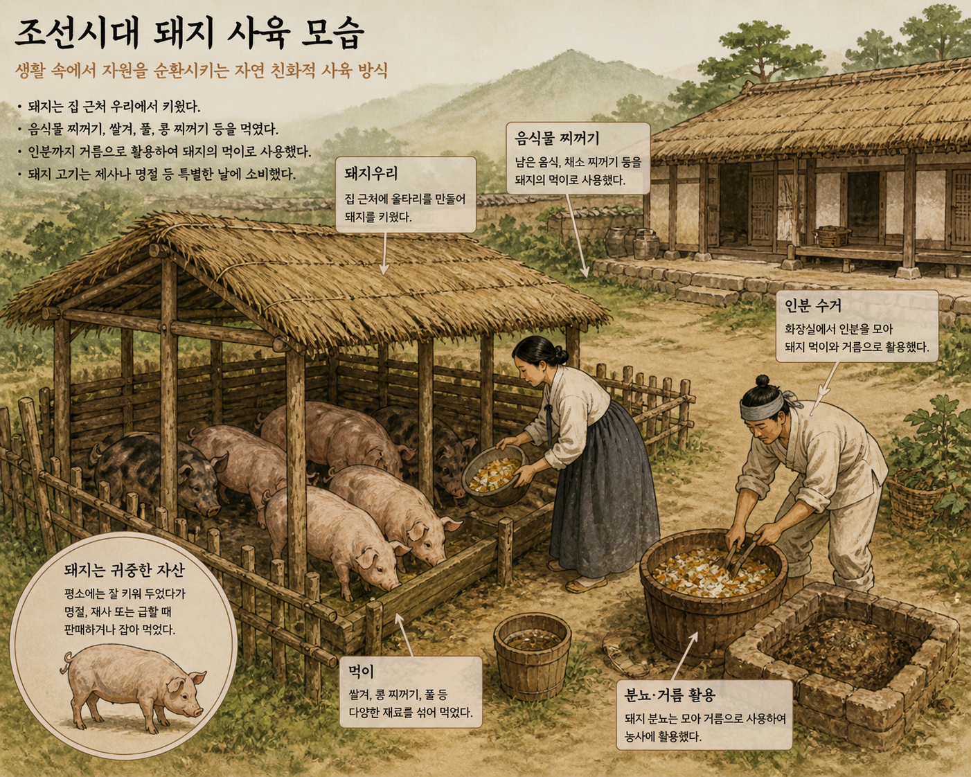 조선시대 돼지는 어떻게 길러졌을까