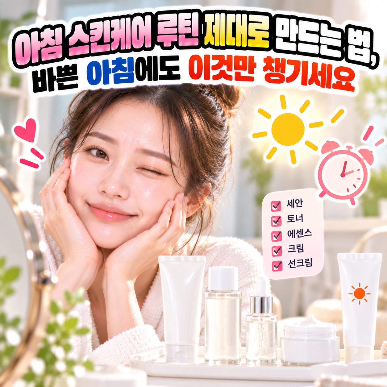 아침 스킨케어 루틴