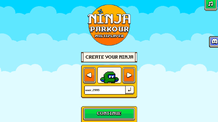 닌자-파쿠르-멀티게임-메인-화면