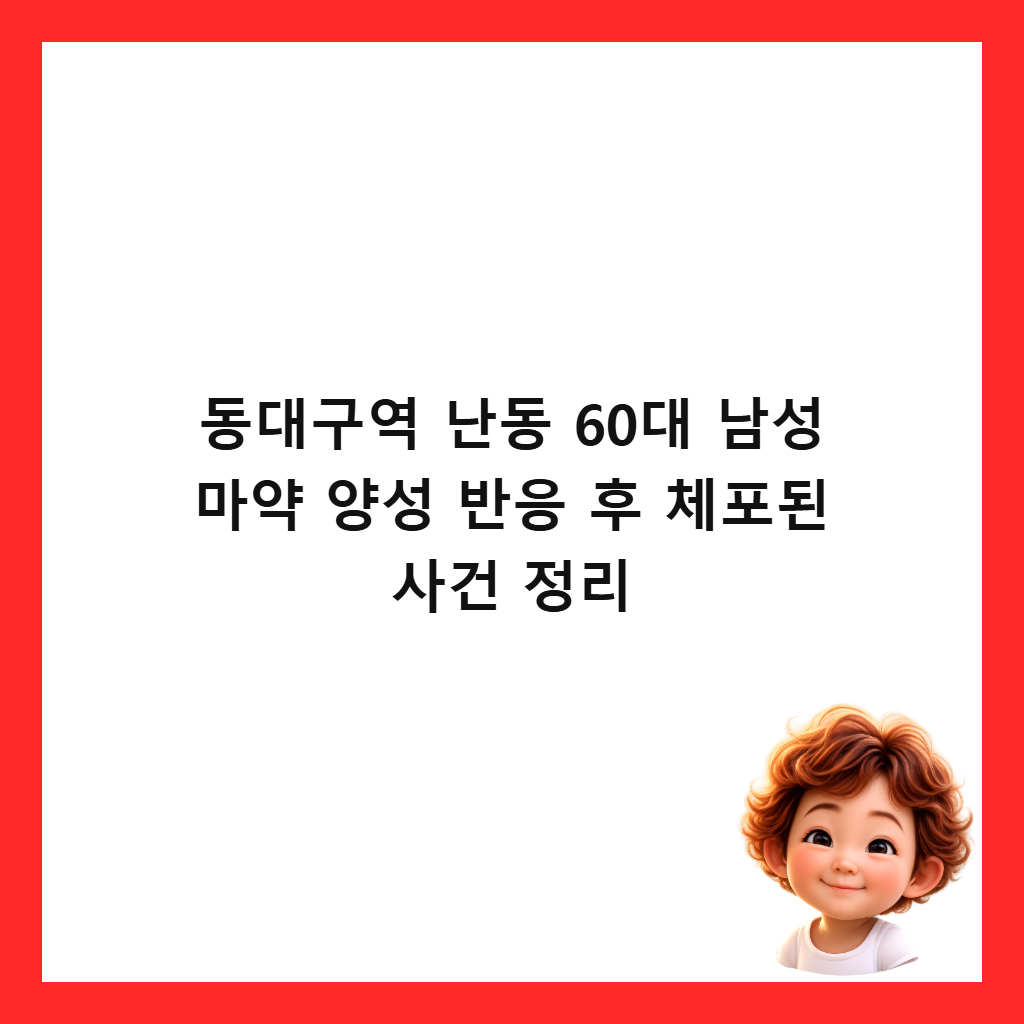 동대구역 난동 60대 남성 마약 양성 반응 후 체포된 사건 정리 썸네일