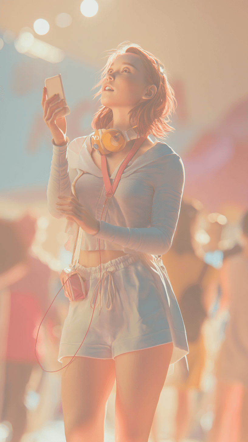 휴대폰으로-시간을-체크하는-여성