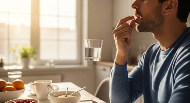 【IMG14 — 역류성 기침 관리 루틴을 실천하는 55세 한국인 하루 일상 이미지】