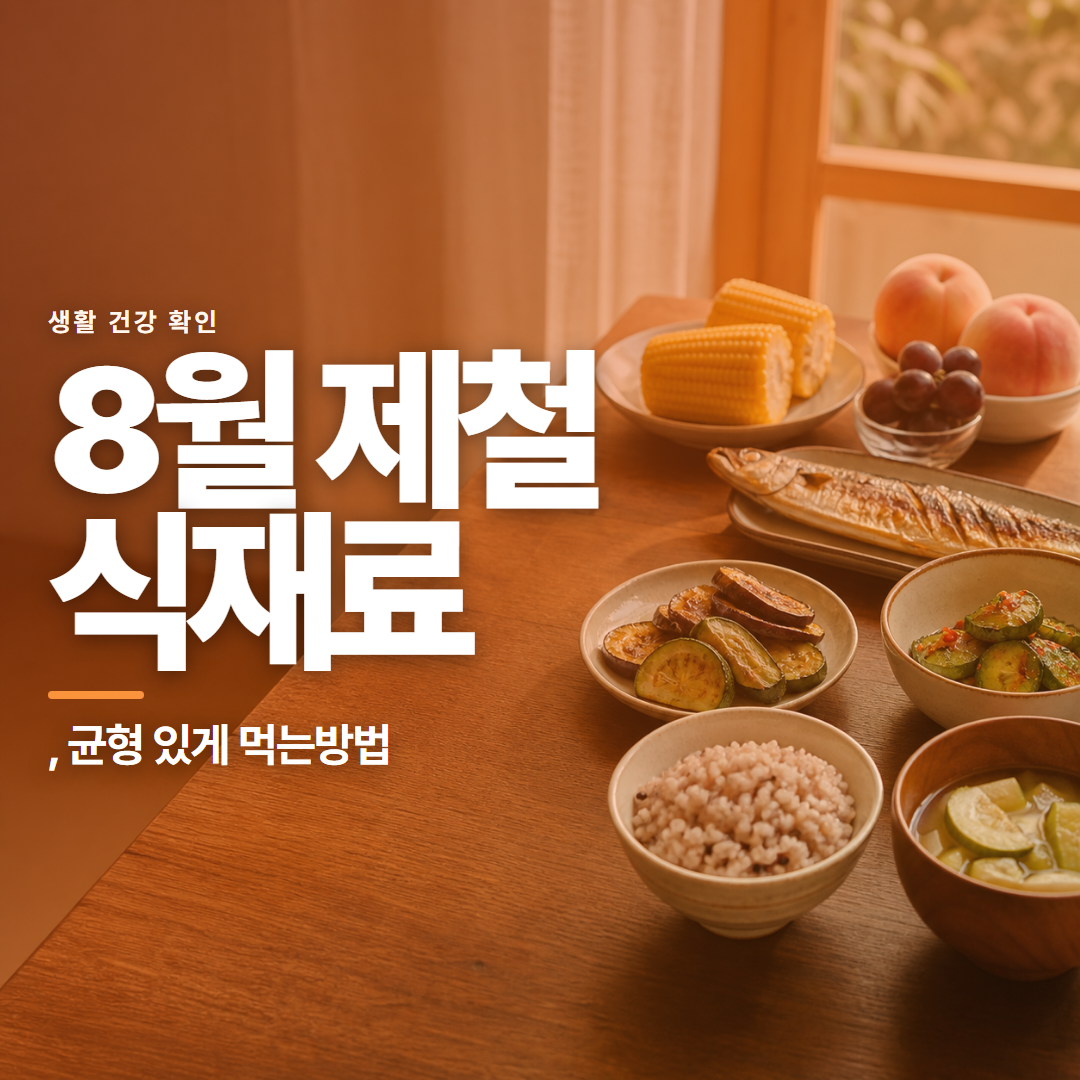 8월 제철 식재료 &middot; , 균형 있게 먹는방법