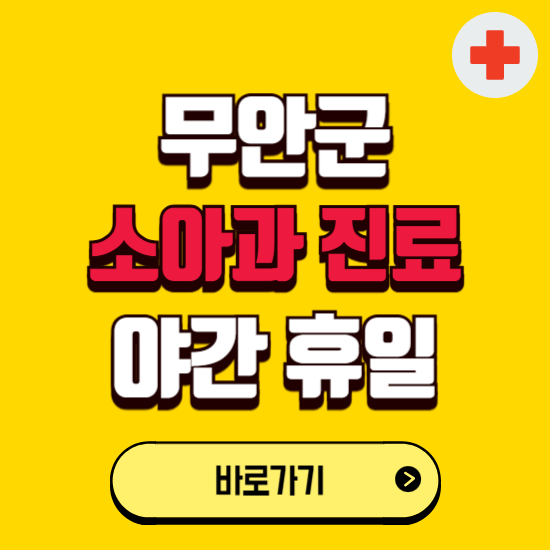 무안군 야간 소아과 진료병원 찾기 ❘ 24시 일요일 주말 연휴 응급진료 추천 잘하는 곳