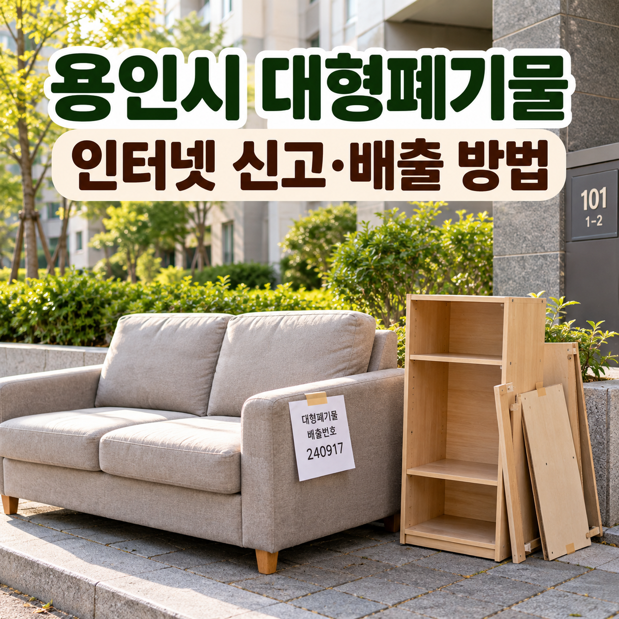 용인시 대형폐기물 인터넷 신고 배출 방법 대표 이미지