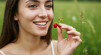 산딸기-먹는-여자