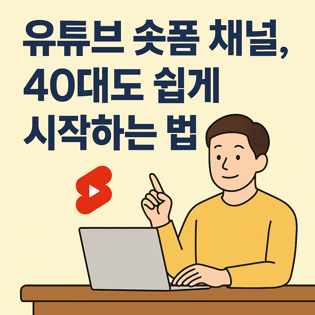 유튜브 숏폼 채널, 40대도 쉽게 시작하는 법