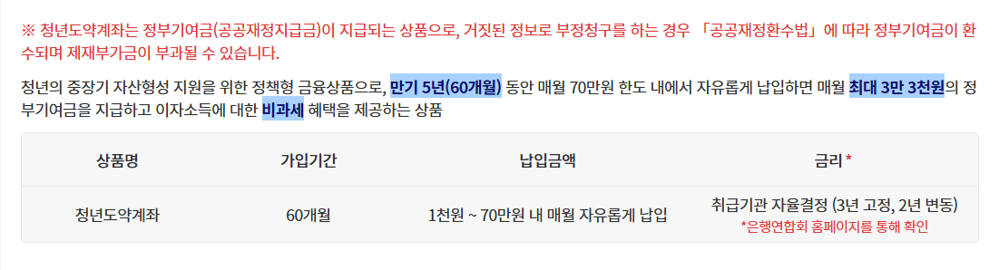 청년도약계좌 조건확인하기