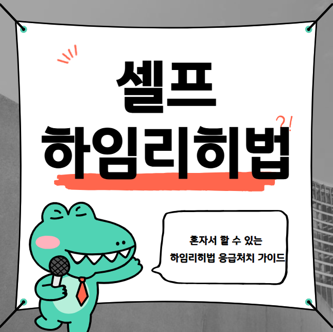 혼자서 할 수 있는 하임리히법 응급처치 가이드