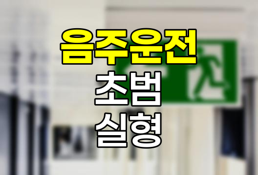 음주운전 초범 실형 가능성