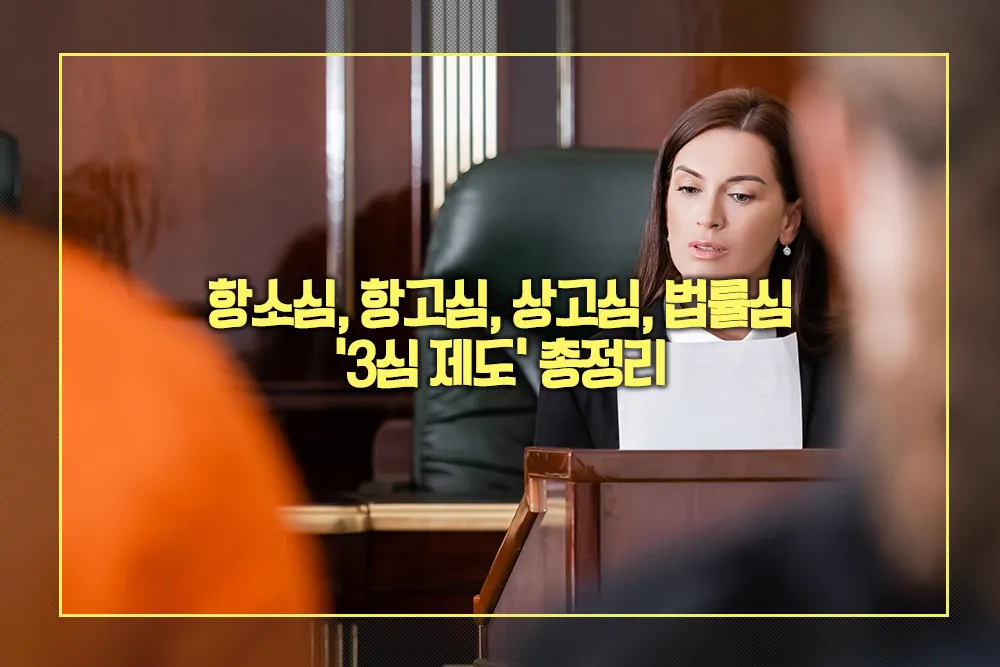 항소심, 항고심, 상고심, 법률심 3심 제도 총정리