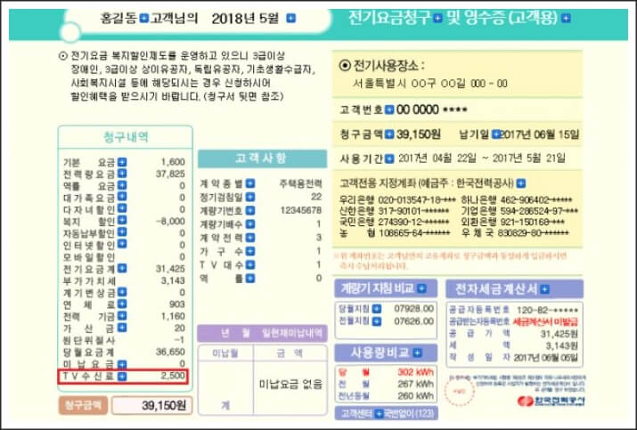 전기요금고지서