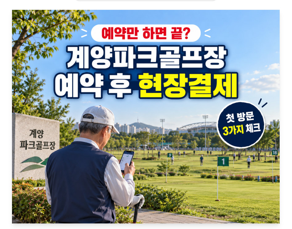 계양파크골프장 예약 후 현장결제, 처음 가면 놓치기 쉬운 3가지