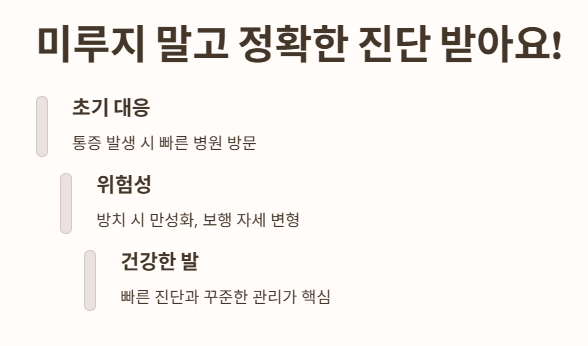 결론: 미루지 말고 정확한 진단이 먼저예요!