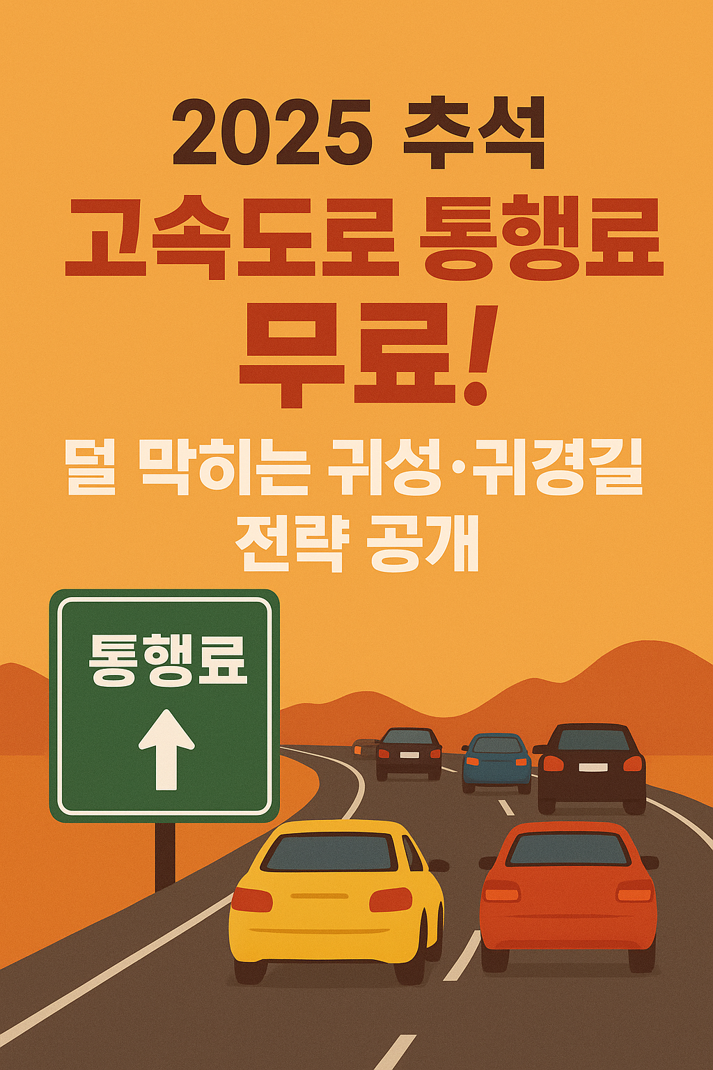 2025 추석 고속도로 통행료 무료 이미지