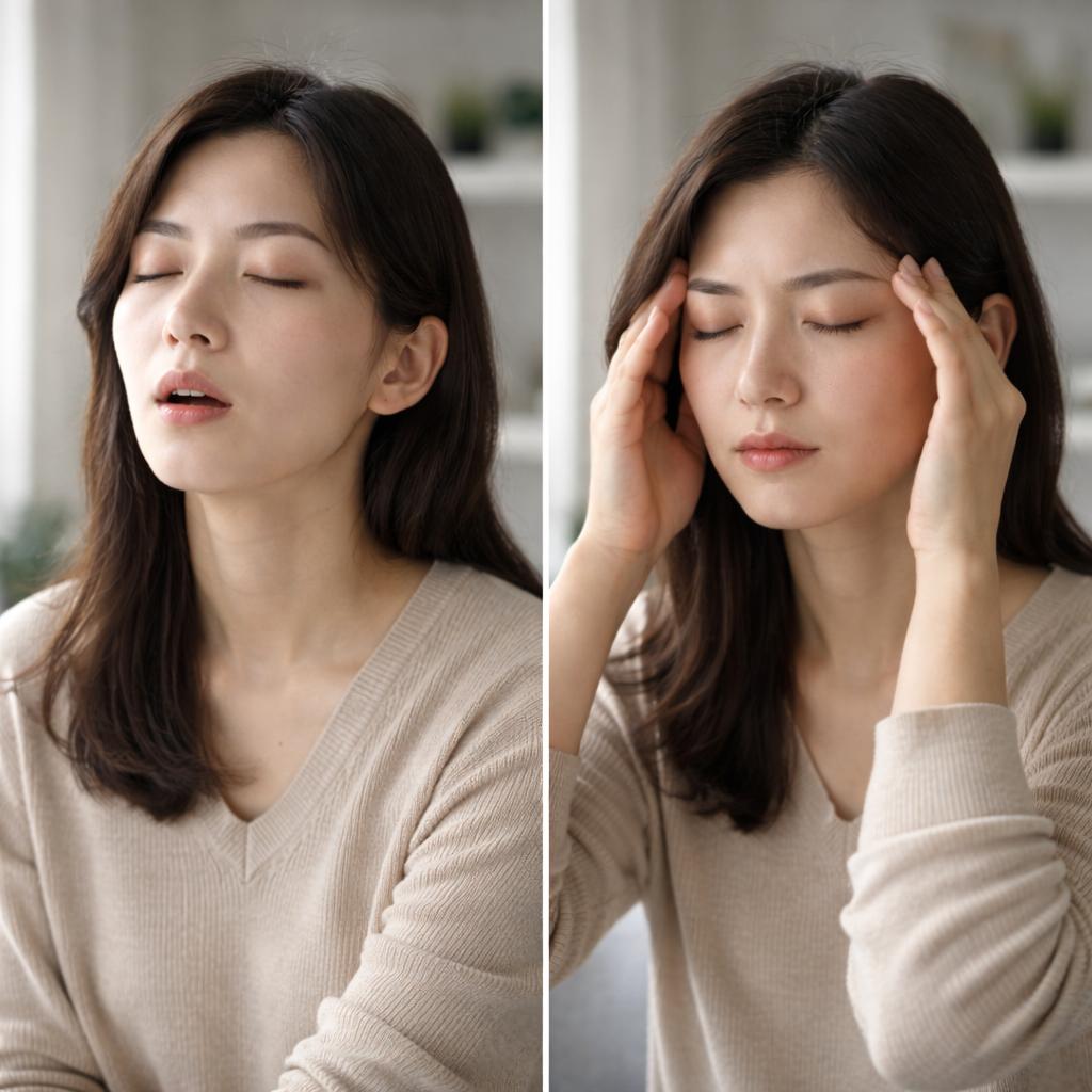 금연 금단증상으로 예민함과 짜증이 나타나는 모습을 표현한 이미지