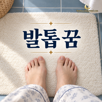 발톱 꿈 제목과 자연스러운 발톱이 보이는 맨발
