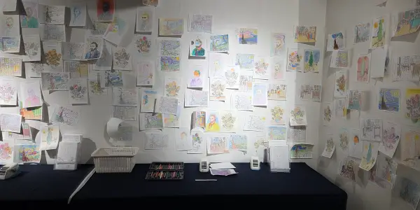 반고흐 레플리카전-2층 체험존 입구-나만의 고흐-그림색칠 하기