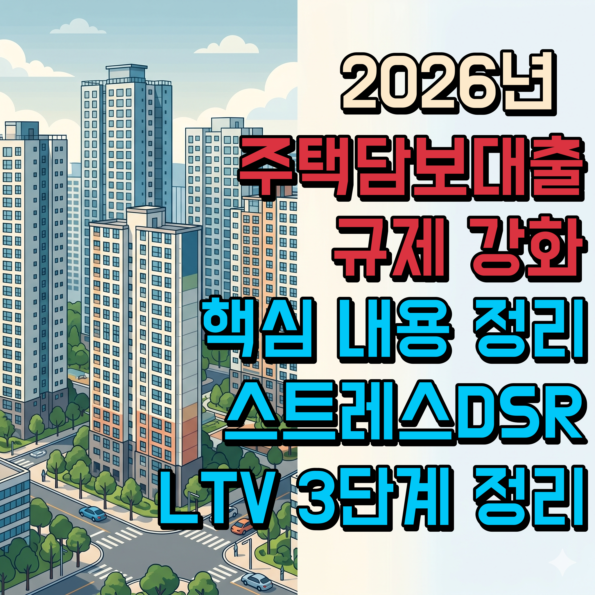 2026년 주택담보대출 규제 강화 핵심 내용 정리