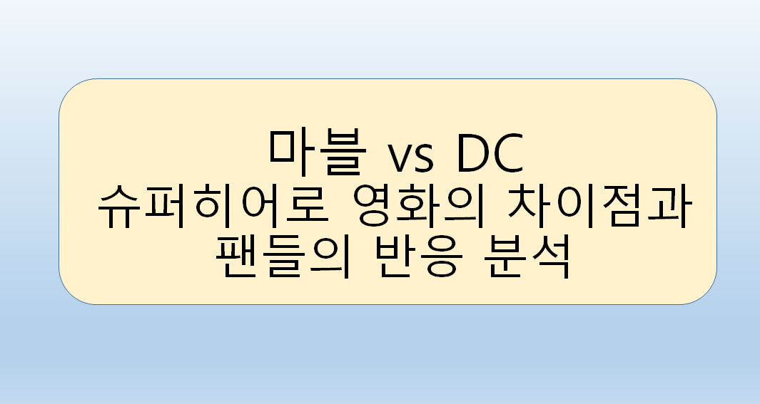 마블 vs DC, 슈퍼히어로 영화의 차이점과 팬들의 반응 분석