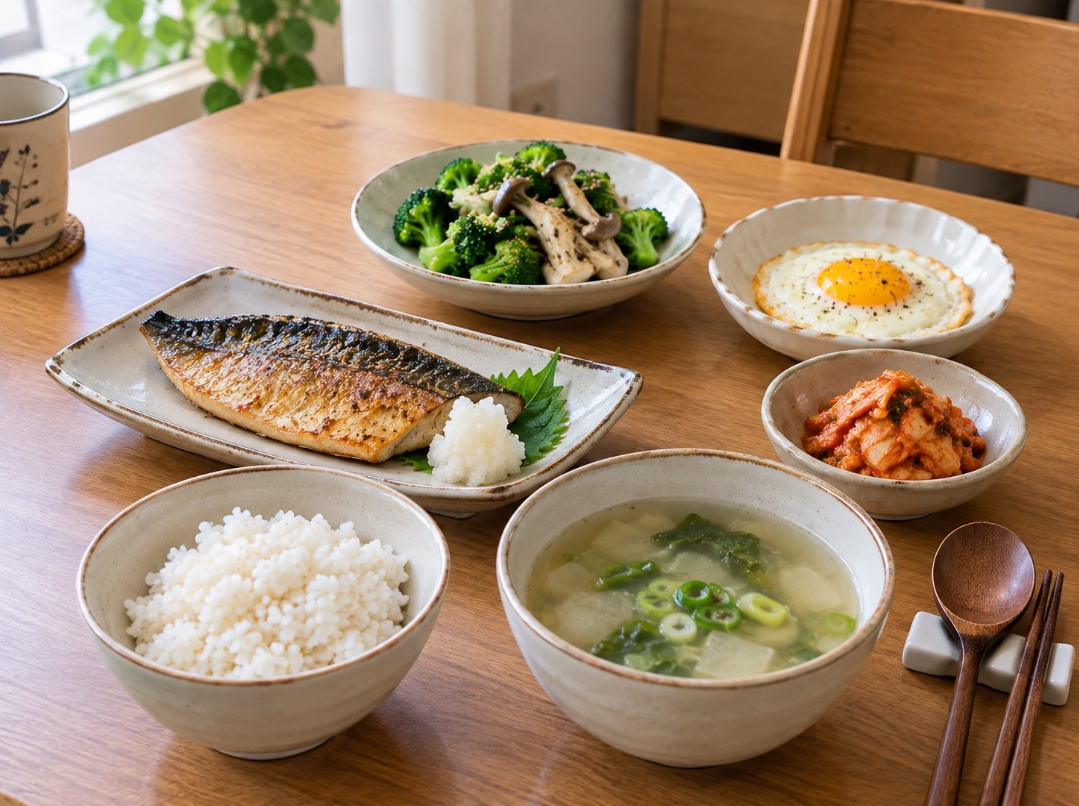 명절 후 평소 식사로 돌아온 저녁 밥상