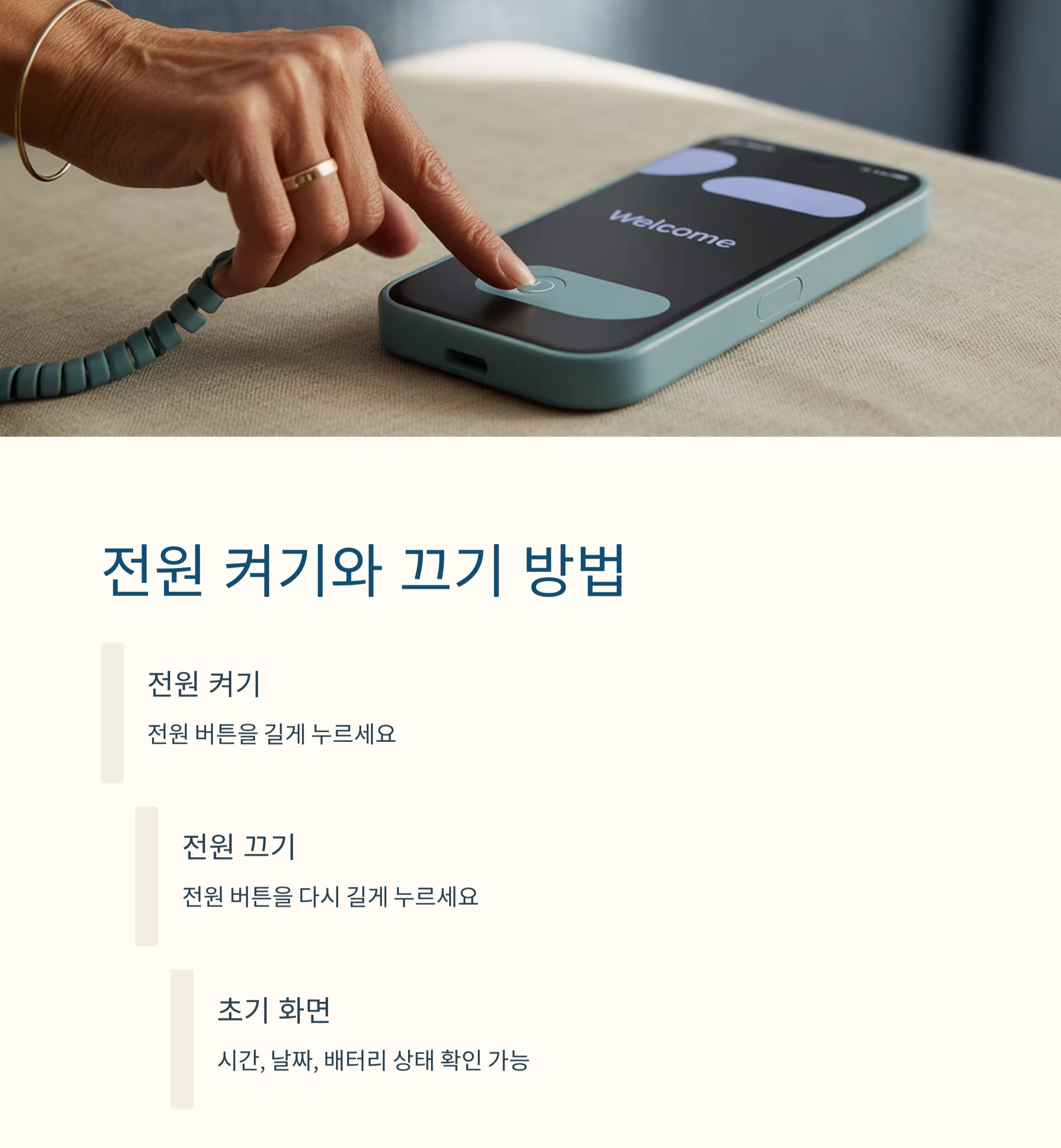 시니어를 위한 실버폰 사용법, 처음부터 차근차근