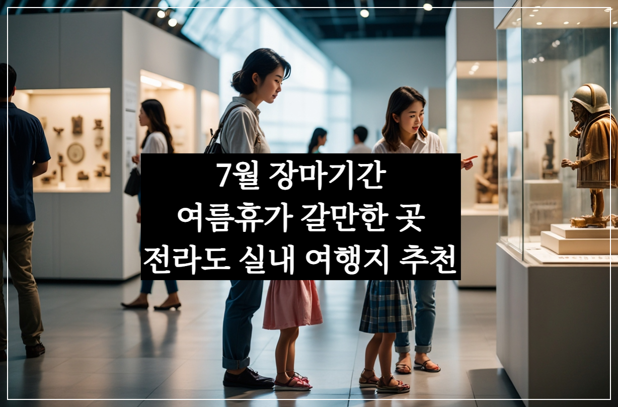 7월 장마 기간, 여름 휴가 갈만한 곳 전라도 실내 여행지 추천
