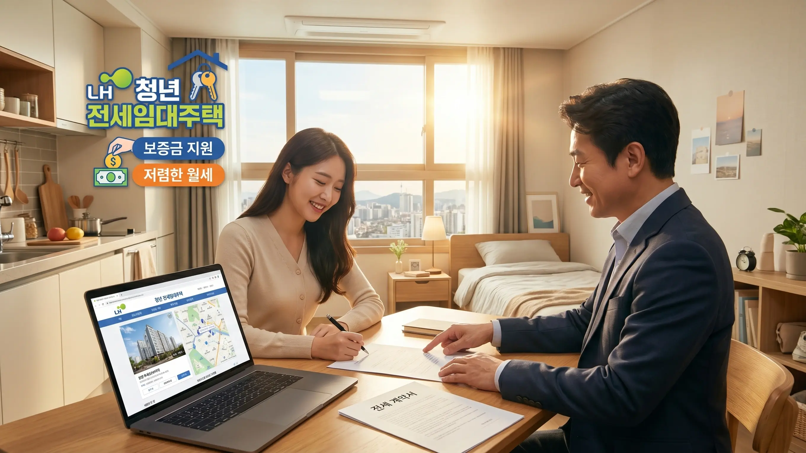 청년 전세임대주택 제도 설명 관련 인포그래픽