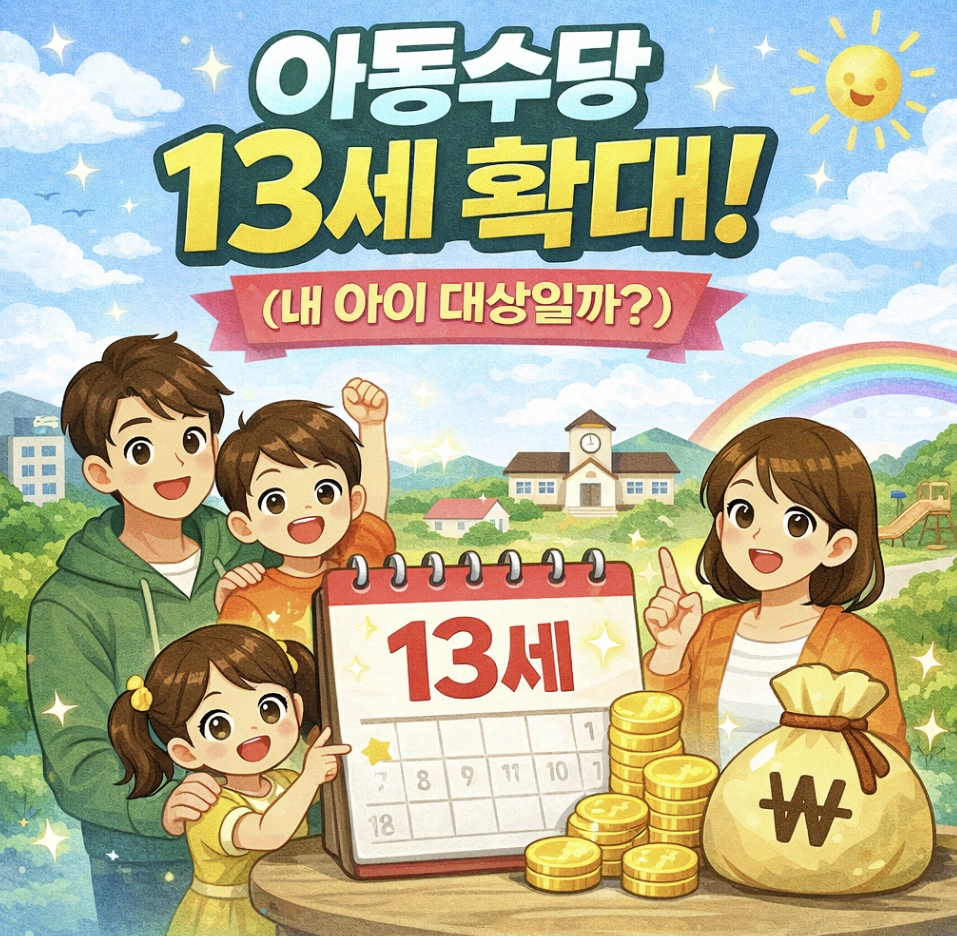2026년 아동수당 확대 총정리! 13세 미만 지원 및 지역별 차등 지급액 확인