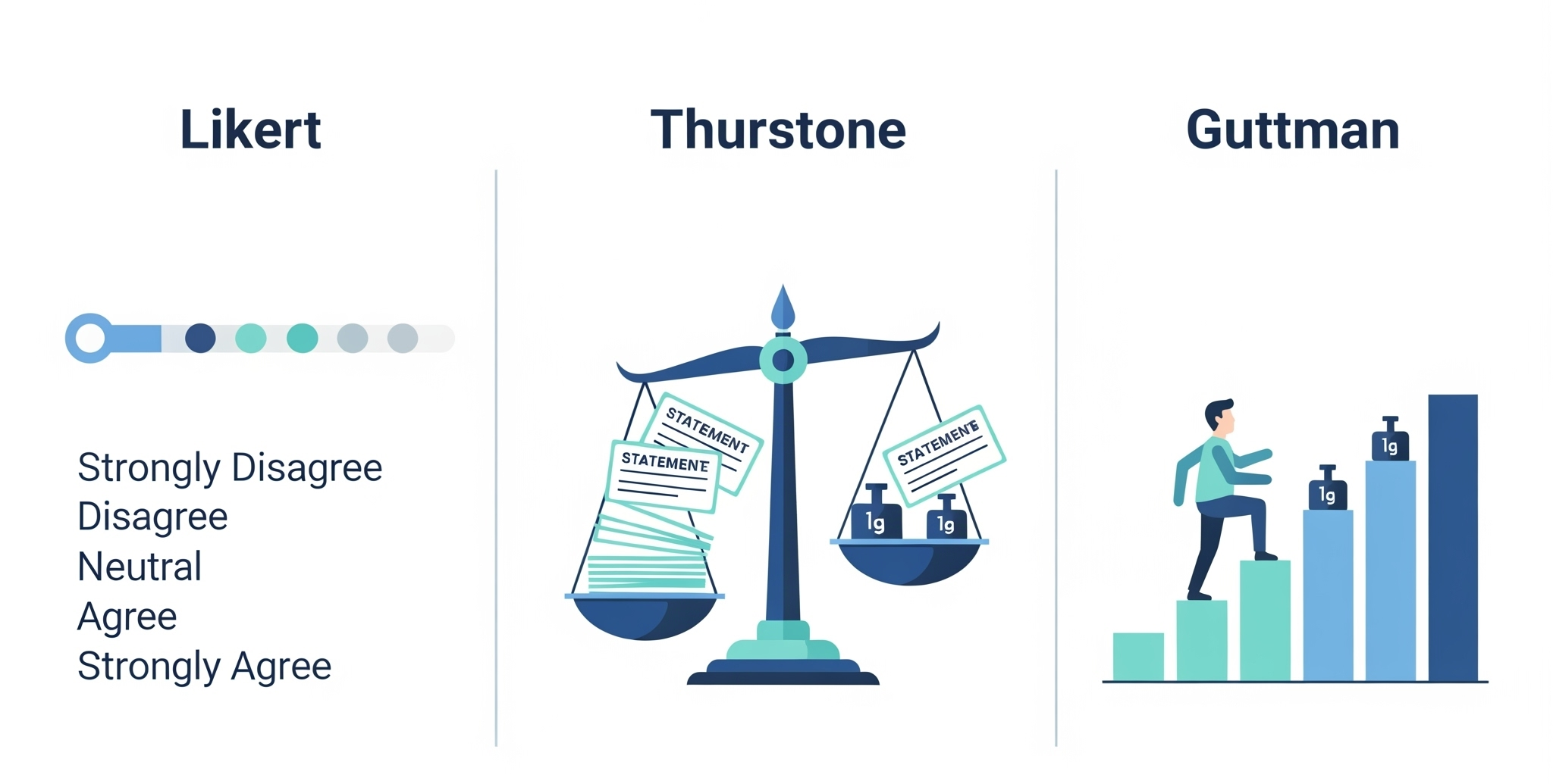 리커트 척도 서스톤 척도 거트만 척도