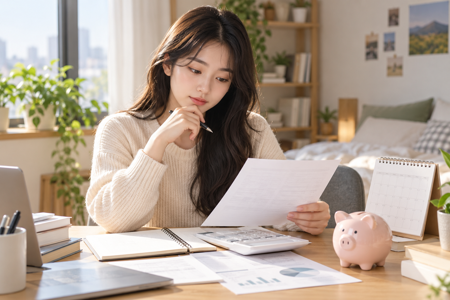 청년 자산 형성과 저축 계획을 표현한 AI 생성 이미지