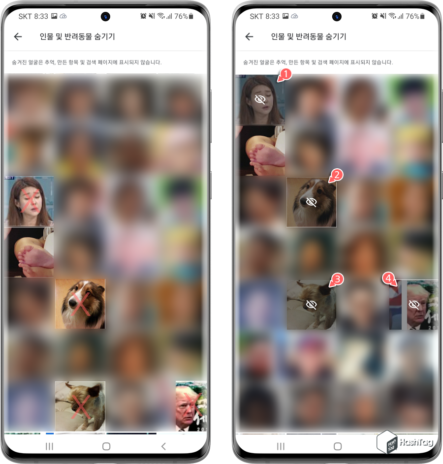 인물 및 반려동물 선택