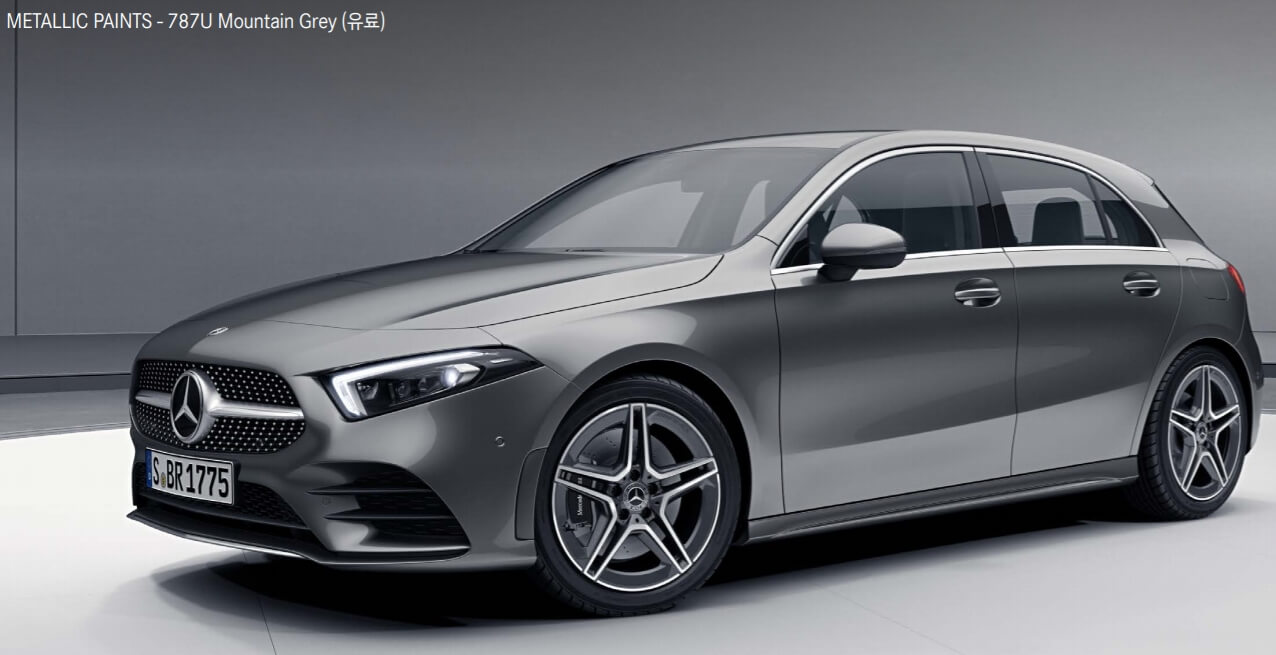 벤츠 A 클래스 해치백 색상코드 - Mountain Grey(색상 코드 : 787)