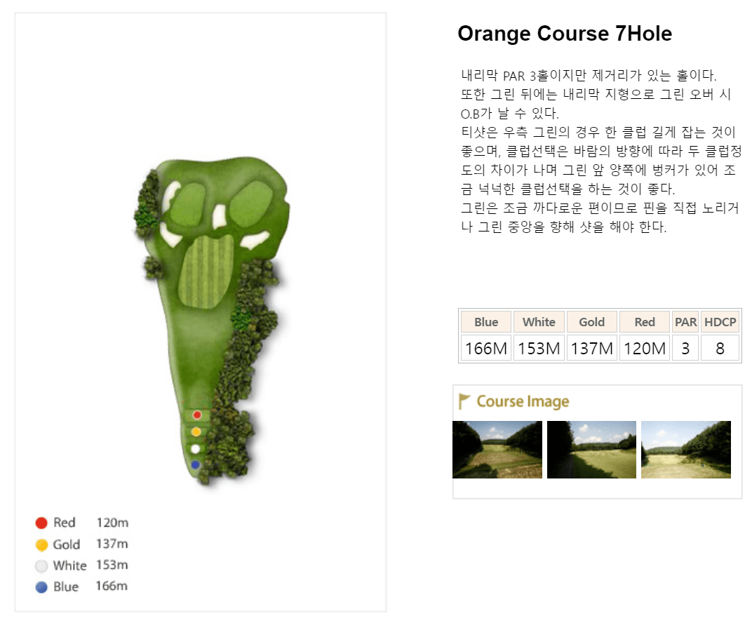 한성 CC 코스 공략도 07