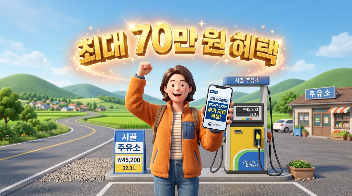 2026 고유가 피해지원금 인구감소지역 70만 원 혜택 안내 썸네일