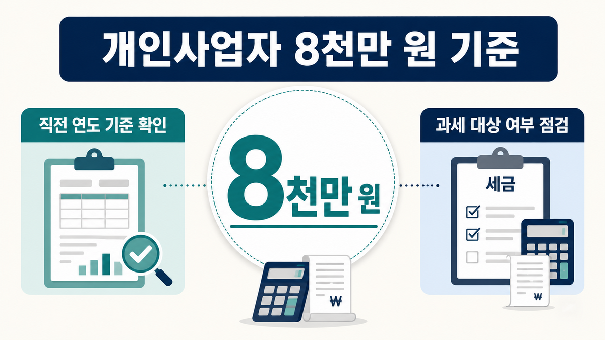 개인사업자 주민세 사업소분 직전 연도 8천만 원 기준 안내