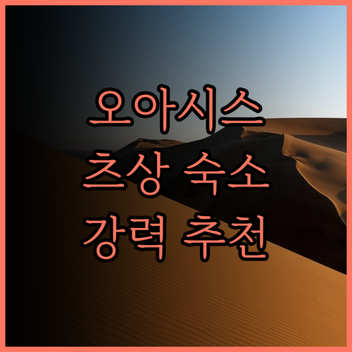 오아시스 호텔.. 츠상에서의 완벽한