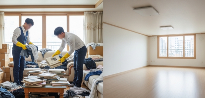 예산 고독사청소 및 정리중