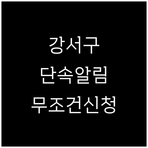 강서구청 주정차 단속 알림 문자 신청..